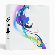 Abstract Morning Glory Paint Splatters Binders