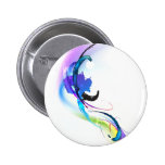 Abstract Morning Glory Paint Splatters Button