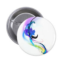 Abstract Morning Glory Paint Splatters Button