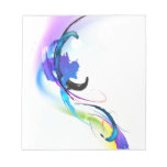 Abstract Morning Glory Paint Splatters Note Pad