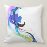 Abstract Morning Glory Paint Splatters Throw Pillows