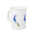 Abstract Morning Glory Paint Splatters Drink Pitcher