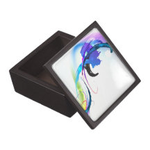 Abstract Morning Glory Paint Splatters Premium Jewelry Boxes