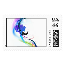 Abstract Morning Glory Paint Splatters Stamp