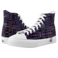 Abstract mosaic high tops for women