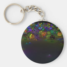Abstract Multi Color Circles Key Chains