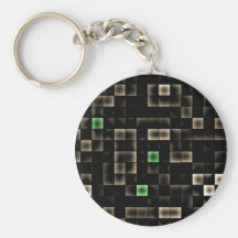 Abstract Multi Colored Square Keychains