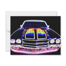 Abstract Muscle Car invitations by creative_eye Abstract Muscle Car invitations