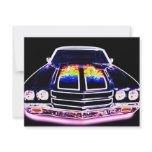 Abstract Muscle Car Custom Invites