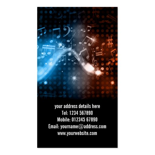 Abstract Music design business card (back side)