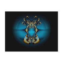 Abstract Mystic Ball Fractal Postcard by kahmier Abstract Mystic Ball Fractal Postcard