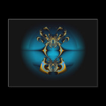 Abstract Mystic Ball Fractal Postcard