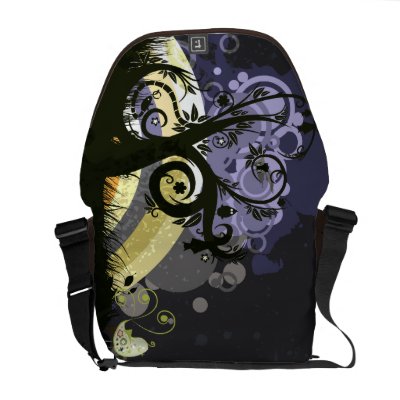Abstract Nature Design Messenger Bag by stationeryshop