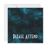 Abstract Nebula Texture - Blue Personalized Invitation