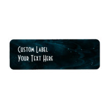 Abstract Nebula Texture - Blue Return Address Labels