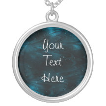 Abstract Nebula Texture - Blue Necklaces