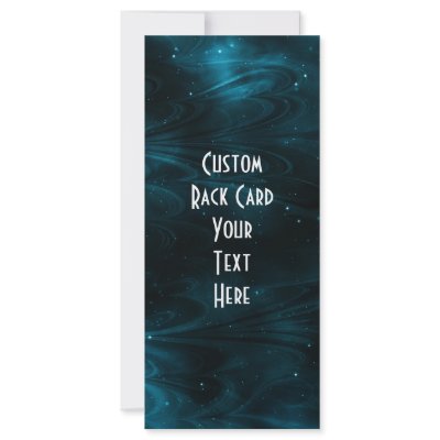 Abstract Nebula Texture - Blue Rack Card Template by VoXeeD