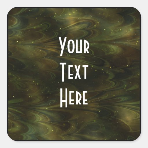 Abstract Nebula Texture - Yellow Square Stickers