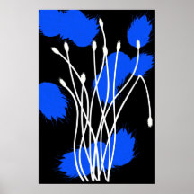 Abstract Needle Spike Rush Plant Print