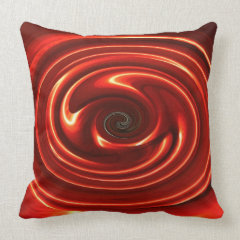 Abstract Neon Red Decorative Accent Throw Pillow