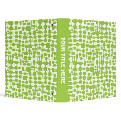 Abstract Network (1.0in) - Martian Green on White Binders by artberry