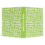Abstract Network (1.0in) - Martian Green on White Binder