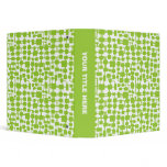 Abstract Network (1.5in) - Martian Green on White Binders