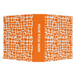 Abstract Network (2.0in) - Orange on White 3 Ring Binders
