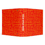 Abstract Network (2.0in) - Red and Orange 3 Ring Binders