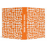 Abstract Network - Orange on White Vinyl Binder