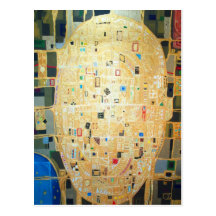 Abstract New World Map (abstract map) Postcards