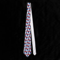 Abstract Nude Blue and Red ties