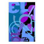 Abstract Numbers Art posters