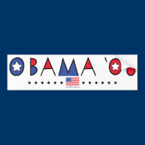 Abstract Obama 2008 bumper stickers