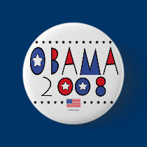 Abstract Obama 2008 buttons
