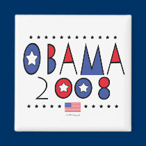 Abstract Obama 2008 magnets