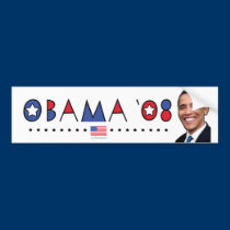 Abstract Obama Pic 2008 bumper stickers
