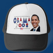 Abstract Obama Pic 2008 hats