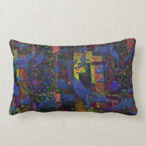 Abstract Ocean Aquatic Life Art Faux Shark Skin Throw Pillows