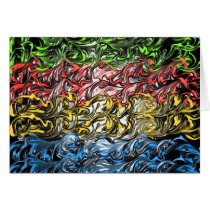 Abstract Ocean Greeting Cards