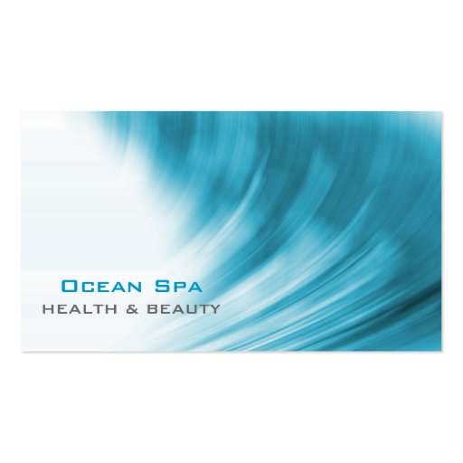 Abstract Ocean Wave Business Card (front side)