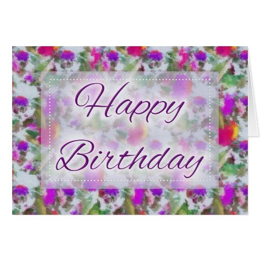 Abstract Oil Painting D2 Happy Birthday Card Zazzle