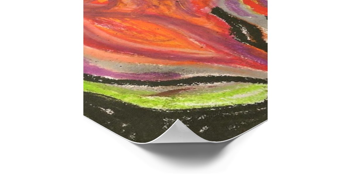 Abstract Oil Pastel Poster Zazzle