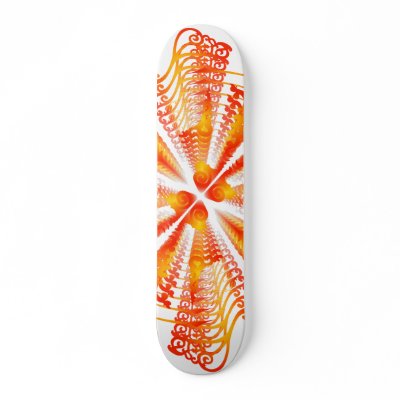 Abstract Orange Design: Vector Drawing: Skateboard by spiritswitchboard