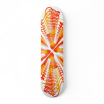 Abstract Orange Design: Vector Drawing: Skateboard