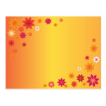 Abstract Orange Flowers Postcard