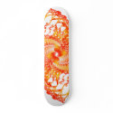 Abstract Orange Spiral: Vector Drawing: Skateboard