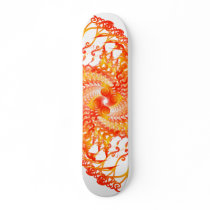 Abstract Orange Spiral: Vector Drawing: Skateboard