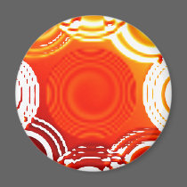 Abstract Orange Swirls magnets by Moondial Abstract Orange Swirls magnets