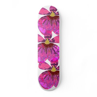 Abstract Orchid Skateboard by stikstikly